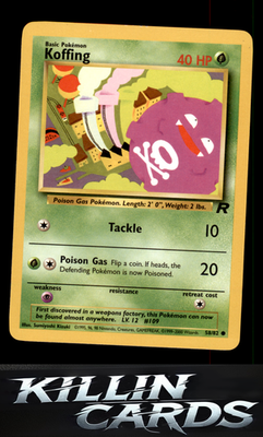 Koffing 58/82 Pokemon Common Team Rocket Card NM