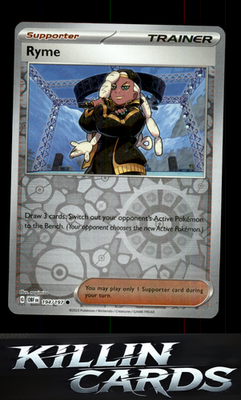 Reverse Holofoil Ryme 194/197 Pokemon Common SV03: Obsidian Flames Card NM