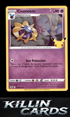 Cosmoem 014/025 Pokemon Holo Rare Celebrations Card NM