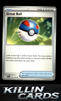 Great Ball 183/193 Pokemon Common SV02: Paldea Evolved Card NM