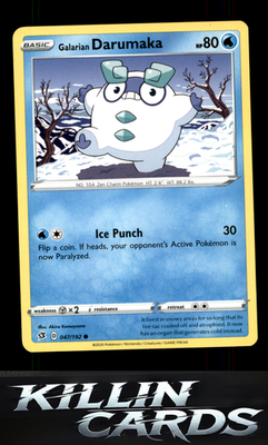 Galarian Darumaka 047/192 Pokemon Common SWSH02: Rebel Clash Card NM