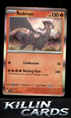 Reshiram 017/094 Pokemon Rare ME02: Phantasmal Flames Card NM
