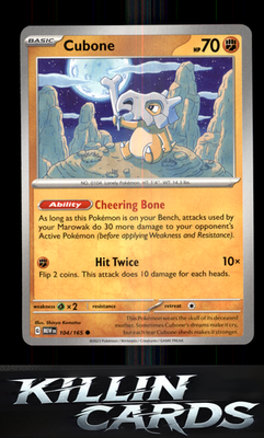 Cubone 104/165 Pokemon Common SV: Scarlet & Violet 151 Card NM