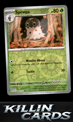 Reverse Holofoil Spewpa 006/191 Pokemon Common SV08: Surging Sparks Card NM