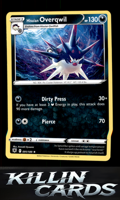 Hisuian Overqwil (91) 091/189 Pokemon Rare SWSH10: Astral Radiance Card NM