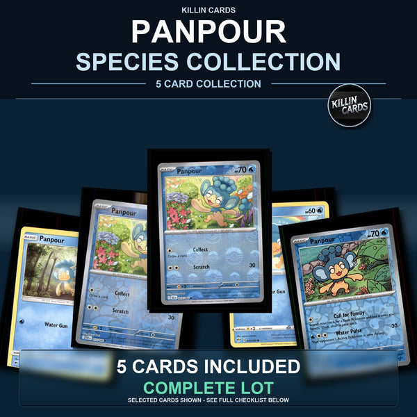 Pokemon TCG Panpour Species Collection 5 Different Cards