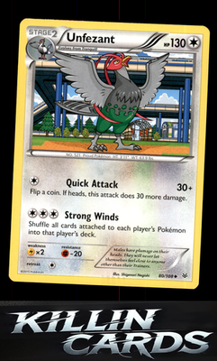 Unfezant (80) 80/108 Pokemon Uncommon XY - Roaring Skies Card NM