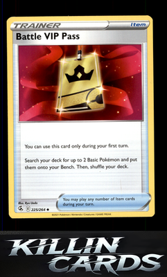 Battle VIP Pass 225/264 Pokemon Uncommon SWSH08: Fusion Strike Card LP