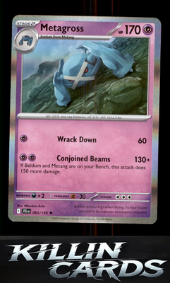 Metagross 063/159 Pokemon Rare SV09: Journey Together Card NM