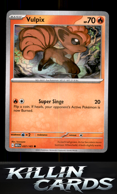 Vulpix 037/165 Pokemon Common SV: Scarlet & Violet 151 Card NM