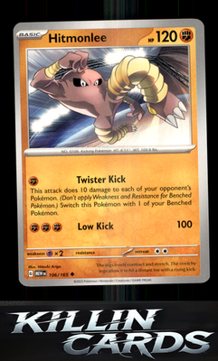 Hitmonlee 106/165 Pokemon Uncommon SV: Scarlet & Violet 151 Card NM