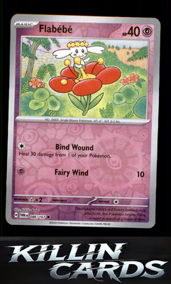 Reverse Holofoil Flabebe 086/167 Pokemon Common SV06: Twilight Masquerade Card N