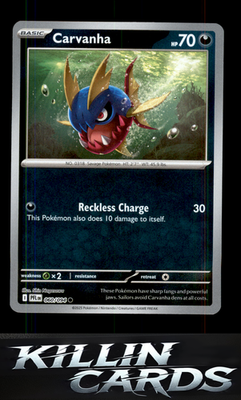 Reverse Holofoil Carvanha 060/094 Pokemon Common ME02: Phantasmal Flames Card NM