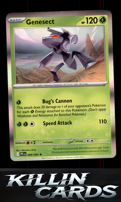 Genesect 008/094 Pokemon Rare ME02: Phantasmal Flames Card NM
