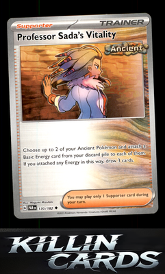 Professor Sada's Vitality 170/182 Pokemon Uncommon SV04: Paradox Rift Card NM
