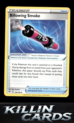 Billowing Smoke 158/189 Pokemon Uncommon SWSH03: Darkness Ablaze Card LP