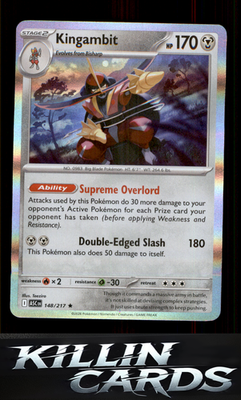 Kingambit 148/217 Pokemon Rare ME: Ascended Heroes Card NM