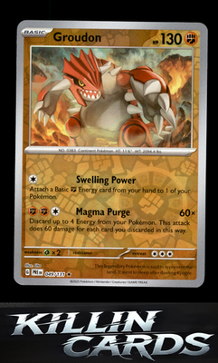 Reverse Holofoil Groudon 049/131 Pokemon Rare SV: Prismatic Evolutions Card NM