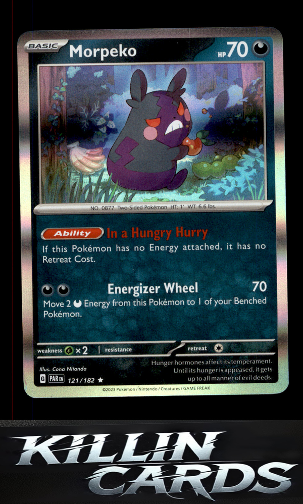 Morpeko - 121/182 121/182 Pokemon Rare SV04: Paradox Rift Card NM