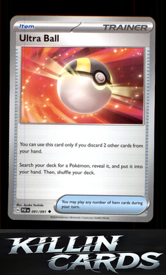 Ultra Ball 091/091 Pokemon Uncommon SV: Paldean Fates Card NM