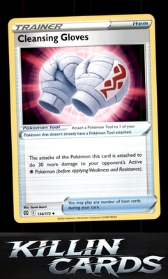 Cleansing Gloves 136/172 Pokemon Uncommon SWSH09: Brilliant Stars Card NM