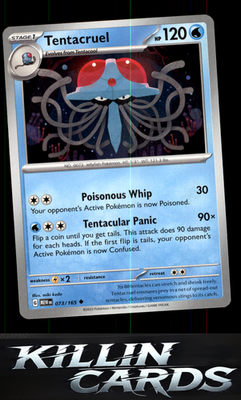 Tentacruel 073/165 Pokemon Uncommon SV: Scarlet & Violet 151 Card NM