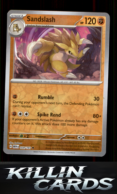 Reverse Holofoil Sandslash 028/165 Pokemon Uncommon SV: Scarlet & Violet 151 Car