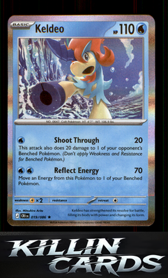 Keldeo 019/086 Pokemon Rare ME04: Chaos Rising Card NM
