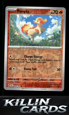 Reverse Holofoil Ponyta 026/162 Pokemon Common SV05: Temporal Forces Card NM