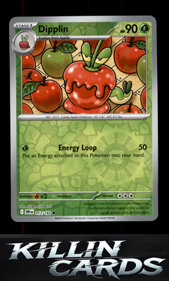 Reverse Holofoil Dipplin 017/182 Pokemon Common SV10: Destined Rivals Card NM