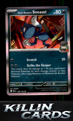 Team Rocket's Sneasel 128/182 Pokemon Rare SV10: Destined Rivals Card NM