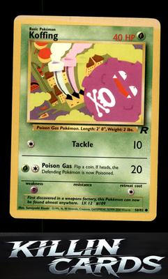 Koffing 58/82 Pokemon Common Team Rocket Card LP