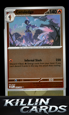 Reverse Holofoil Ceruledge 020/094 Pokemon Uncommon ME02: Phantasmal Flames Card