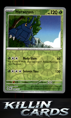 Reverse Holofoil Heracross 008/167 Pokemon Uncommon SV06: Twilight Masquerade Ca