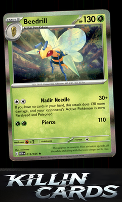Beedrill 015/165 Pokemon Rare SV: Scarlet & Violet 151 Card NM