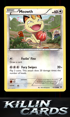 Meowth 67/108 Pokemon Common XY - Roaring Skies Card NM