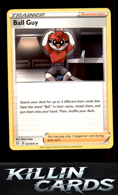 Ball Guy 057/072 Pokemon Uncommon Shining Fates Card NM