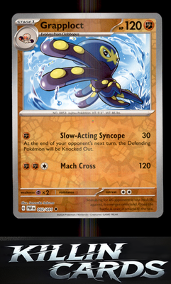 Reverse Holofoil Grapploct 052/091 Pokemon Uncommon SV: Paldean Fates Card NM
