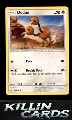 Doduo 150/214 Pokemon Common SM - Unbroken Bonds Card NM