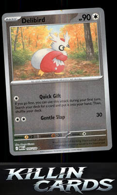 Reverse Holofoil Delibird - 105/132 105/132 Pokemon Common ME01: Mega Evolution