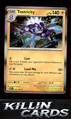 Toxtricity 072/197 Pokemon Rare SV03: Obsidian Flames Card NM