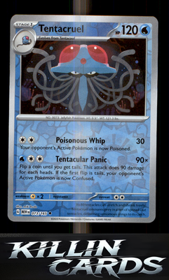 Reverse Holofoil Tentacruel 073/165 Pokemon Uncommon SV: Scarlet & Violet 151 Ca