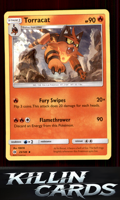 Torracat 25/149 Pokemon Uncommon SM Base Set Card NM