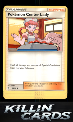 Pokemon Center Lady 64/68 Pokemon Uncommon Hidden Fates Card NM