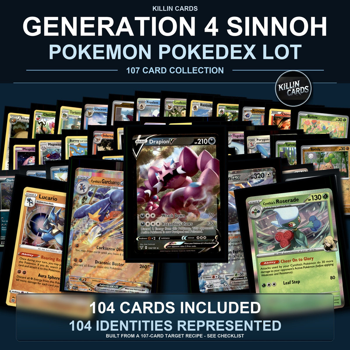 Pokemon TCG Generation 4 Sinnoh Pokemon Pokedex Set 105 Cards Collection