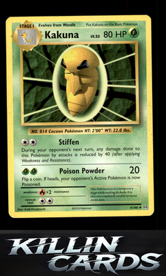 Kakuna 6/108 Pokemon Uncommon XY - Evolutions Card LP