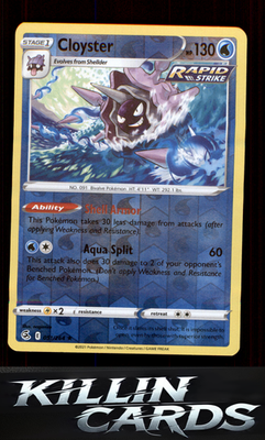 Reverse Holofoil Cloyster 051/264 Pokemon Rare SWSH08: Fusion Strike Card NM