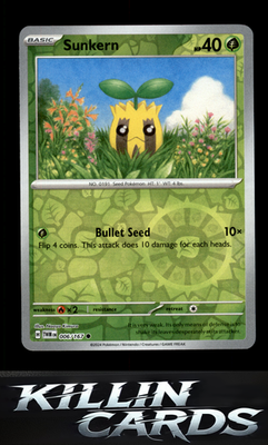 Reverse Holofoil Sunkern 006/167 Pokemon Common SV06: Twilight Masquerade Card N
