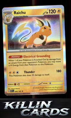 Raichu 026/165 Pokemon Rare SV: Scarlet & Violet 151 Card NM