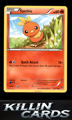 Torchic 12/111 Pokemon Common XY - Furious Fists Card LP